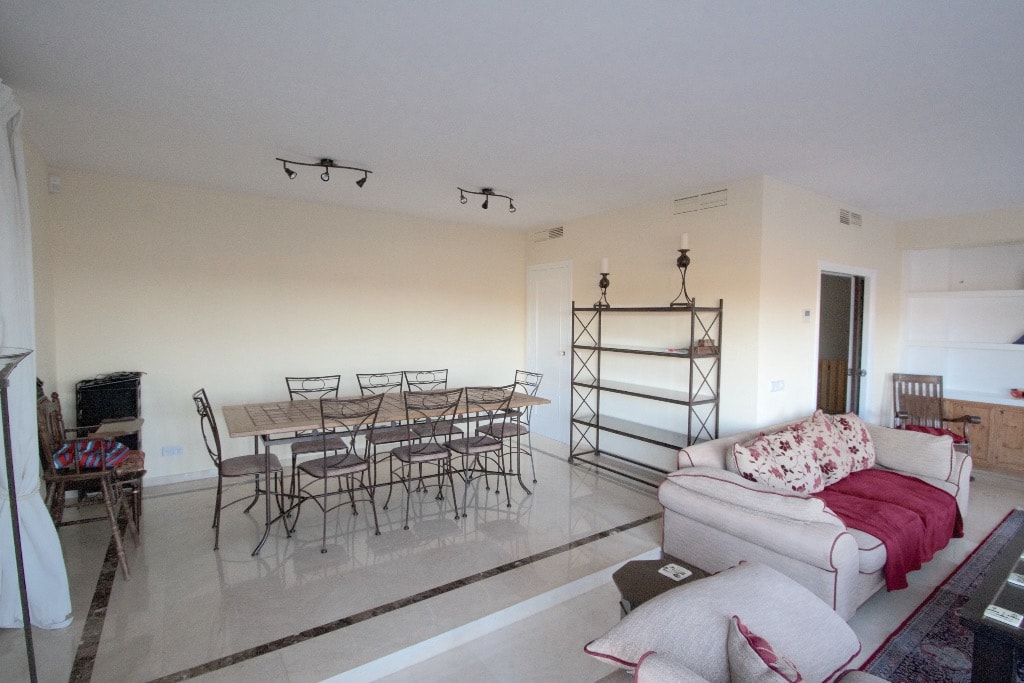 Living and dining room with terrace access