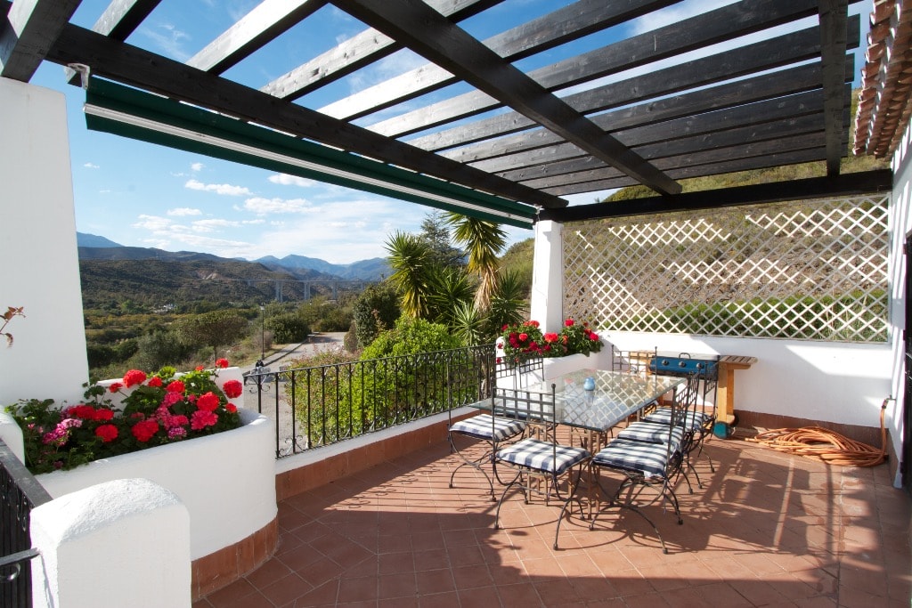 Terrace with outdoor dining and stunning views